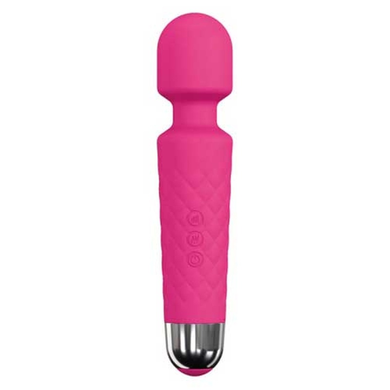 Wibrator wand Wanderful Magenta - silikonowy masażer wielokrotnego ładowania z 8 prędkościami i 10 trybami wibracji, 20 cm - 1