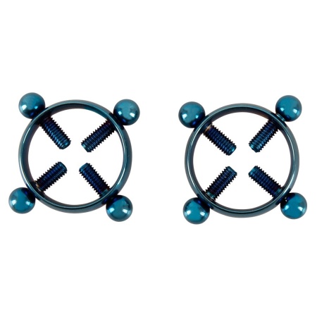 Zaciski na sutki Bad Kitty Blue Moon – bez piercingu, stal nierdzewna, Ø 2,1 cm, regulacja 0,4–1,8 cm - 2