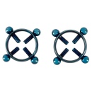 Zaciski na sutki Bad Kitty Blue Moon – bez piercingu, stal nierdzewna, Ø 2,1 cm, regulacja 0,4–1,8 cm - 2
