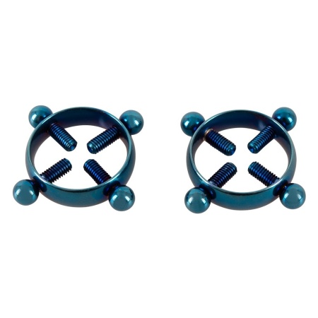 Zaciski na sutki Bad Kitty Blue Moon – bez piercingu, stal nierdzewna, Ø 2,1 cm, regulacja 0,4–1,8 cm - 4