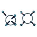 Zaciski na sutki Bad Kitty Blue Moon – bez piercingu, stal nierdzewna, Ø 2,1 cm, regulacja 0,4–1,8 cm - 5
