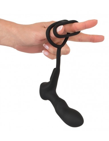 Black Velvets Double Ring & Pl - Kulki i korki analne wibrujące - 6