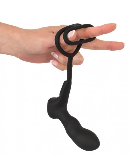 Black Velvets Double Ring & Pl - Kulki i korki analne wibrujące - 6