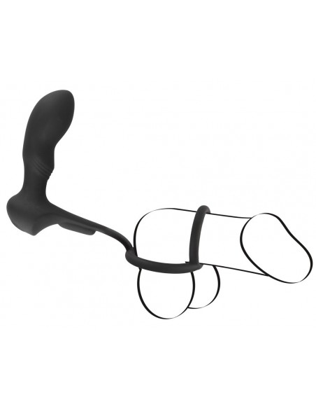 Black Velvets Double Ring & Pl - Kulki i korki analne wibrujące - 10