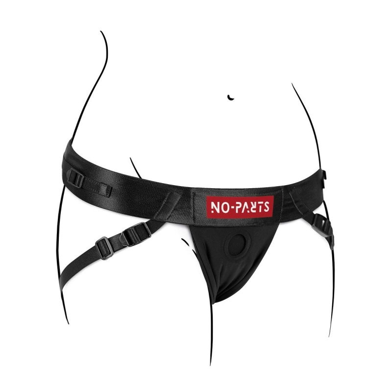 Uprząż Strap-On No-Parts Jordan - regulacja rzepami i klamrami, o-ring 3-6 cm, obwód bioder do 140 cm - 3