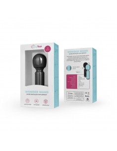 Mini Vibe Wand Vibrator - Black - Wibratory Magic Wand - 1 2