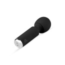 Wibrator Mini Vibe Wand - silikonowy masażer z elastyczną główką 12 cm (czarny) - 4