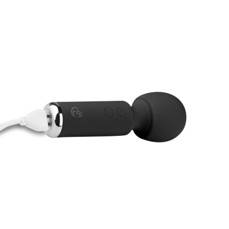 Wibrator Mini Vibe Wand - silikonowy masażer z elastyczną główką 12 cm (czarny) - 5