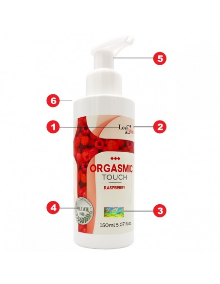 Orgasmic Touch Raspberry 150 ml - Olejki i żele do masażu - 3