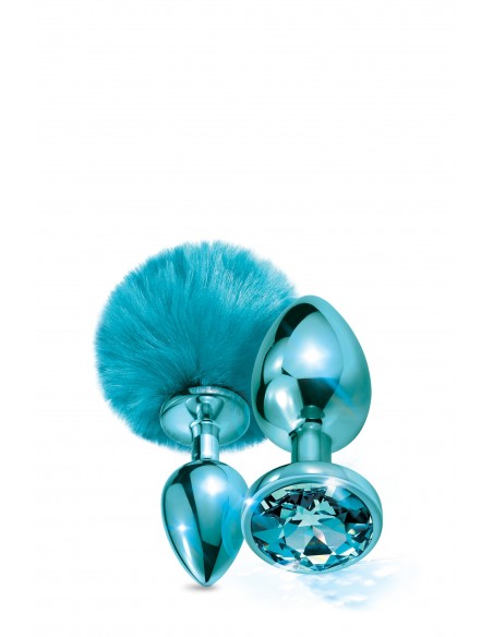 NIXIE METAL BUTT PLUG SET POM BLUE - Zestawy Korków Analnych - 1