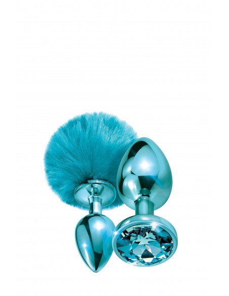 NIXIE METAL BUTT PLUG SET POM BLUE - Zestawy Korków Analnych - 2