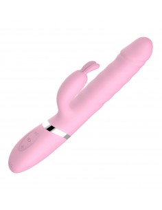 Wibrator Króliczek Rebecca Pink - Heating / Thrusting / 18 Vibrating Functions Usb - Wibratory Króliczki - 1