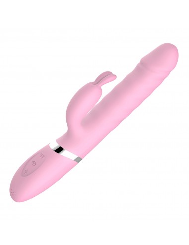 Wibrator Króliczek Rebecca Pink - Heating / Thrusting / 18 Vibrating Functions Usb - Wibratory Króliczki - 1