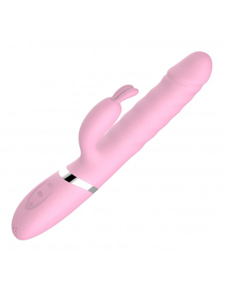 Wibrator Króliczek Rebecca Pink - Heating / Thrusting / 18 Vibrating Functions Usb - Wibratory Króliczki - 1