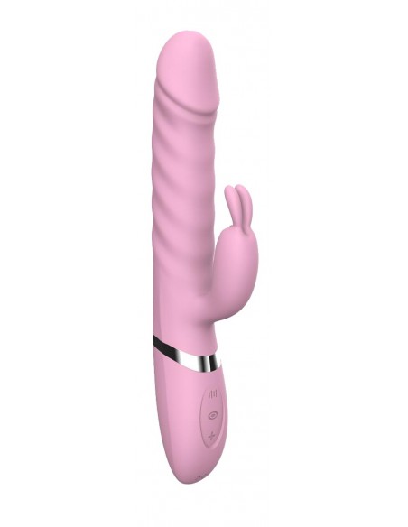 Wibrator Króliczek Rebecca Pink - Heating / Thrusting / 18 Vibrating Functions Usb - Wibratory Króliczki - 2