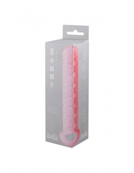Penis sleeve Homme Long Pink for 11-15cm - Przedłużki i nakładki na penisa - 2