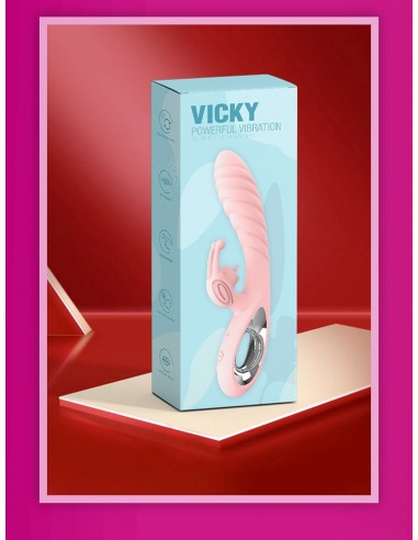 Wibrator Króliczek Vicky Usb -Pink - Wibratory Króliczki - 11