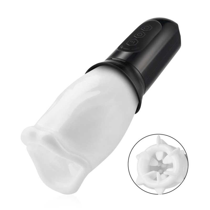 Masażer obrotowy Head Rotating - automatyczny masturbator dla mężczyzn, TPE, 4 tryby obrotu, 3 prędkości, zasilanie USB - 2