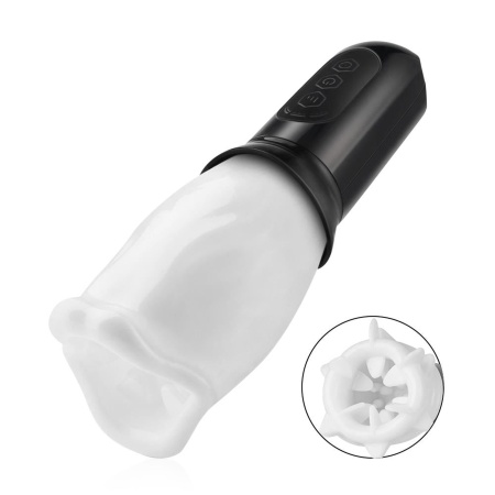 Masażer obrotowy Head Rotating - automatyczny masturbator dla mężczyzn, TPE, 4 tryby obrotu, 3 prędkości, zasilanie USB - 2
