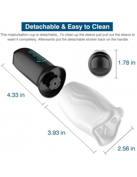 Head Rotating Stimulating Masturbator - Masturbatory i Sztuczne pochwy - 9