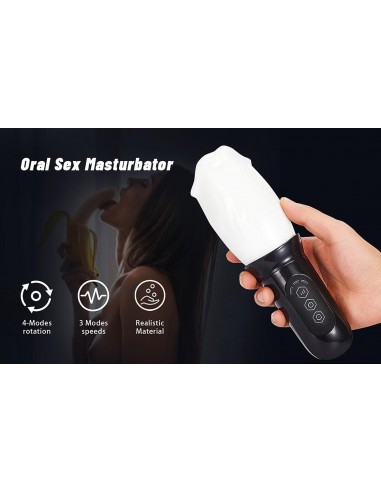 Head Rotating Stimulating Masturbator - Masturbatory i Sztuczne pochwy - 13