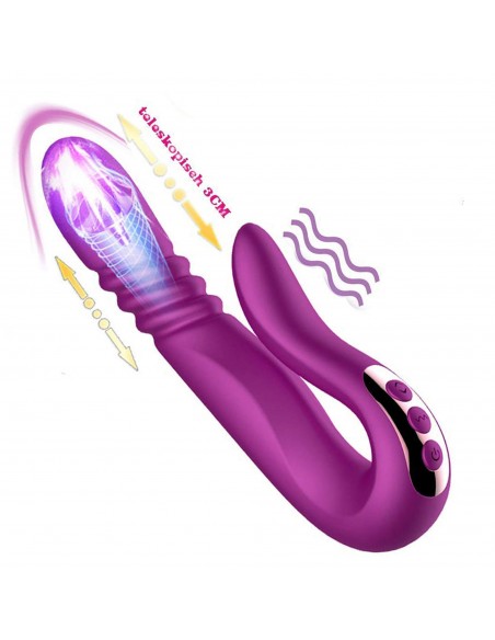 Deluxe Twirling Vibrating Thruster PURPLE - Wibratory Punktu G - 8