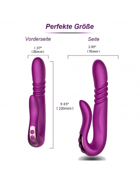 Deluxe Twirling Vibrating Thruster PURPLE - Wibratory Punktu G - 11