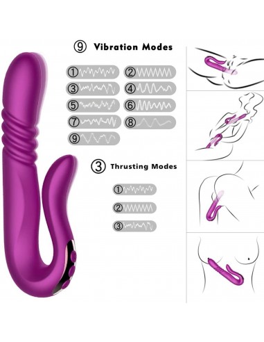 Deluxe Twirling Vibrating Thruster PURPLE - Wibratory Punktu G - 13