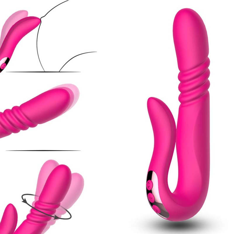 Stymulator Erotyczny Deluxe Twirling Thruster Czerwony - 11