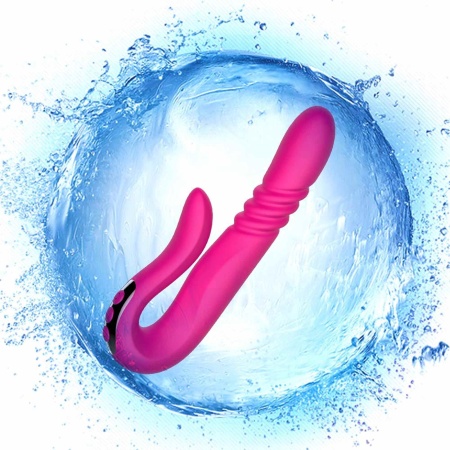 Wibrator-penetrator Deluxe Twirling Vibrating Thruster RED z rotującą główką, funkcją grzania i dwoma silnikami wibracyjnymi - 13