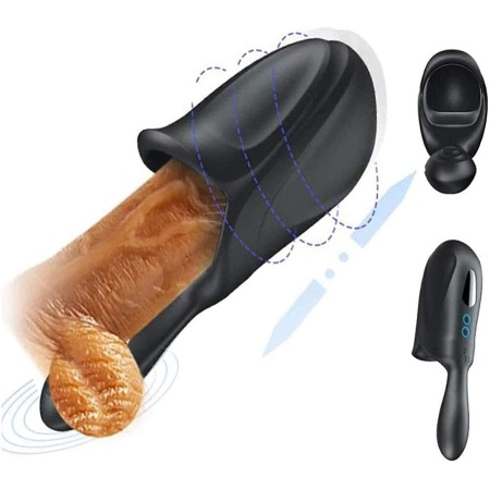 Masturbator dla mężczyzn Adjustable - regulowana intensywność wibracji i stymulacja żołędzi - 9
