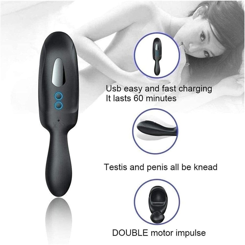 Masturbator dla mężczyzn Adjustable - regulowana intensywność wibracji i stymulacja żołędzi - 11