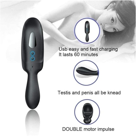 Masturbator dla mężczyzn Adjustable - regulowana intensywność wibracji i stymulacja żołędzi - 11