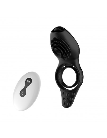 Remote Powerful Tognue Simulate Cock Ring - Pierścienie erekcyjne wibrujące - 1