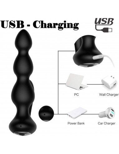 Remotesilicone Analbeads - Kulki i korki analne wibrujące - 10