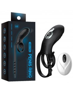 Adjustabledouble Cockring Withremote - Pierścienie erekcyjne wibrujące - 1