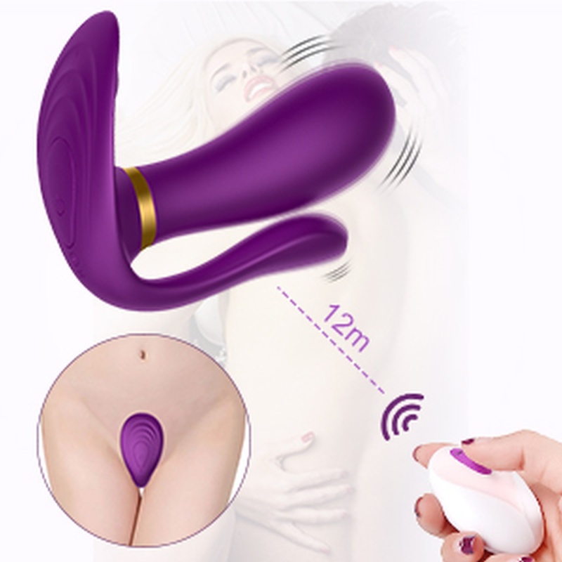 Wibrator zdalnie sterowany PURPLE - wearable butterfly z pilotem o zasięgu 10 m i podgrzewaniem 40°C - 10