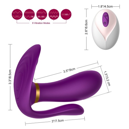 Remote Wearable Wibrator Fioletowy - 17