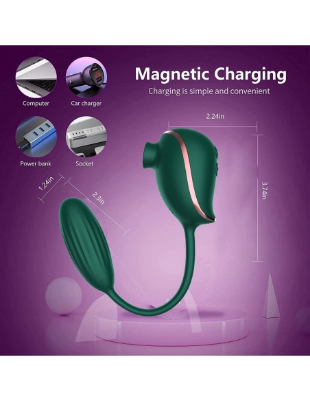 High End Suction Love Egg GREEN - Wibratory Bezdotykowe - 15