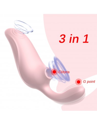 3 in 1 Sucking Vibe PINK - Wibratory Bezdotykowe - 16