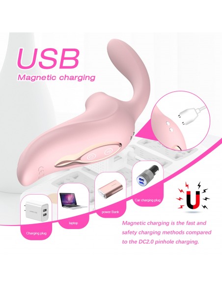 3 in 1 Sucking Vibe PINK - Wibratory Bezdotykowe - 17