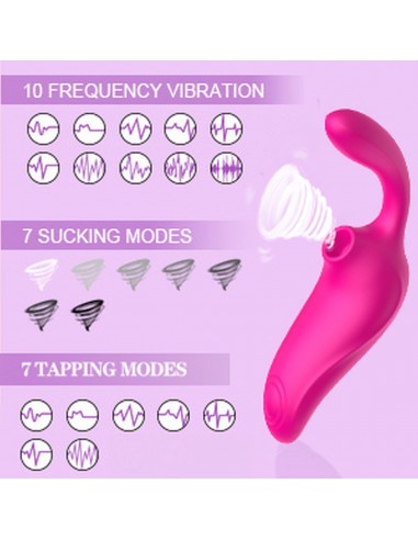 3 in 1 Sucking Vibe RED - Wibratory Bezdotykowe - 16