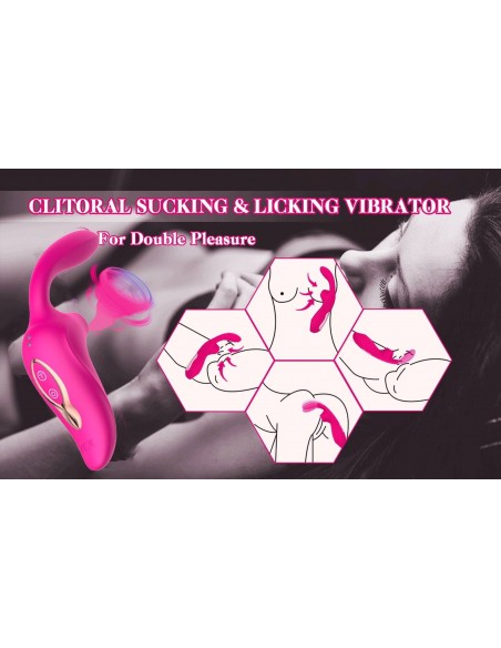 3 in 1 Sucking Vibe RED - Wibratory Bezdotykowe - 19