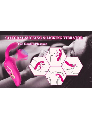 3 in 1 Sucking Vibe RED - Wibratory Bezdotykowe - 21
