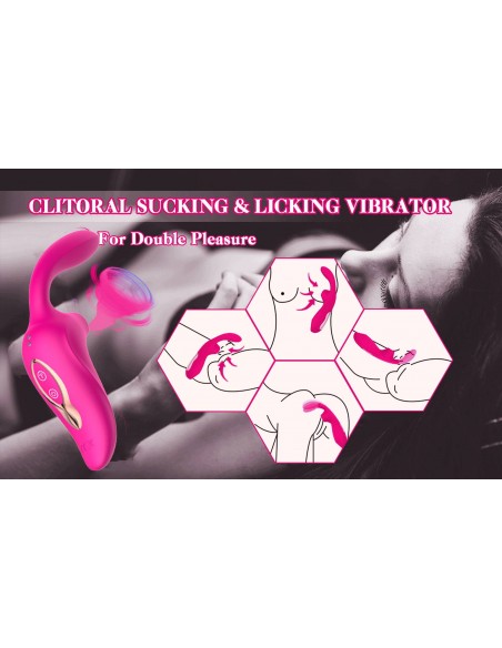 3 in 1 Sucking Vibe RED - Wibratory Bezdotykowe - 21