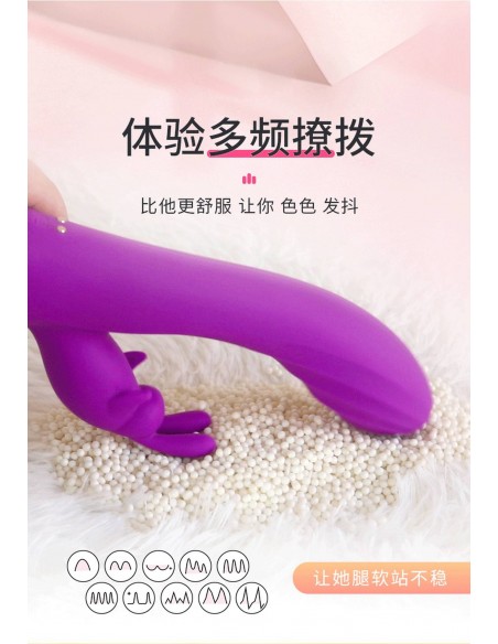 Rabbit Dual Vibrator Purple - Wibratory Króliczki - 8