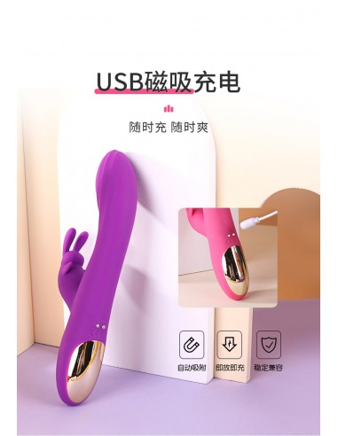 Rabbit Dual Vibrator Purple - Wibratory Króliczki - 10