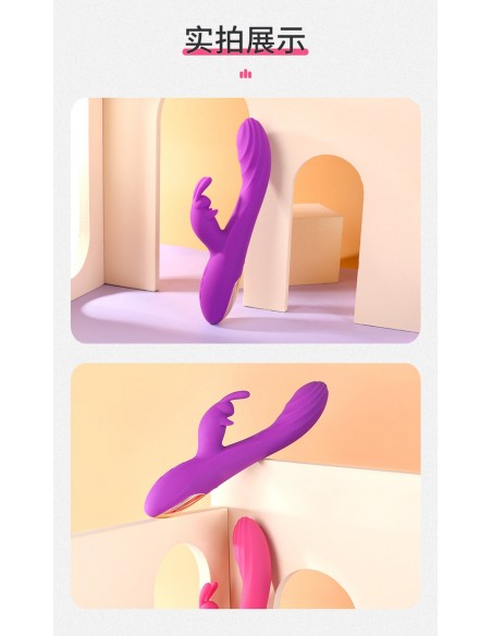 Rabbit Dual Vibrator Purple - Wibratory Króliczki - 11