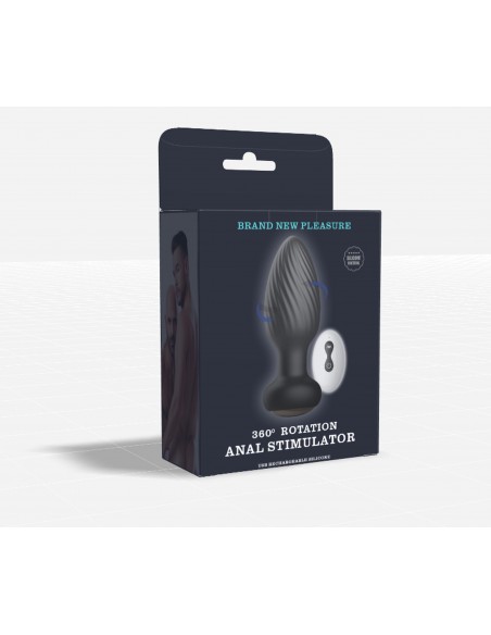 Retating Remote Anal Plug - Kulki i korki analne wibrujące - 2