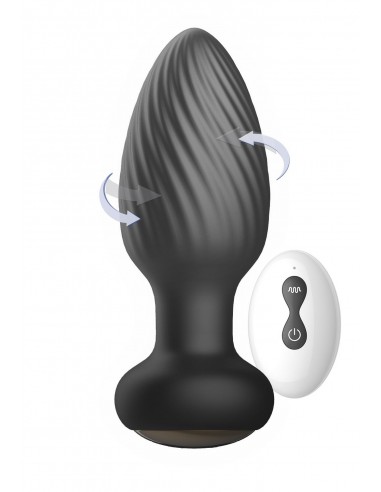 Retating Remote Anal Plug - Kulki i korki analne wibrujące - 8